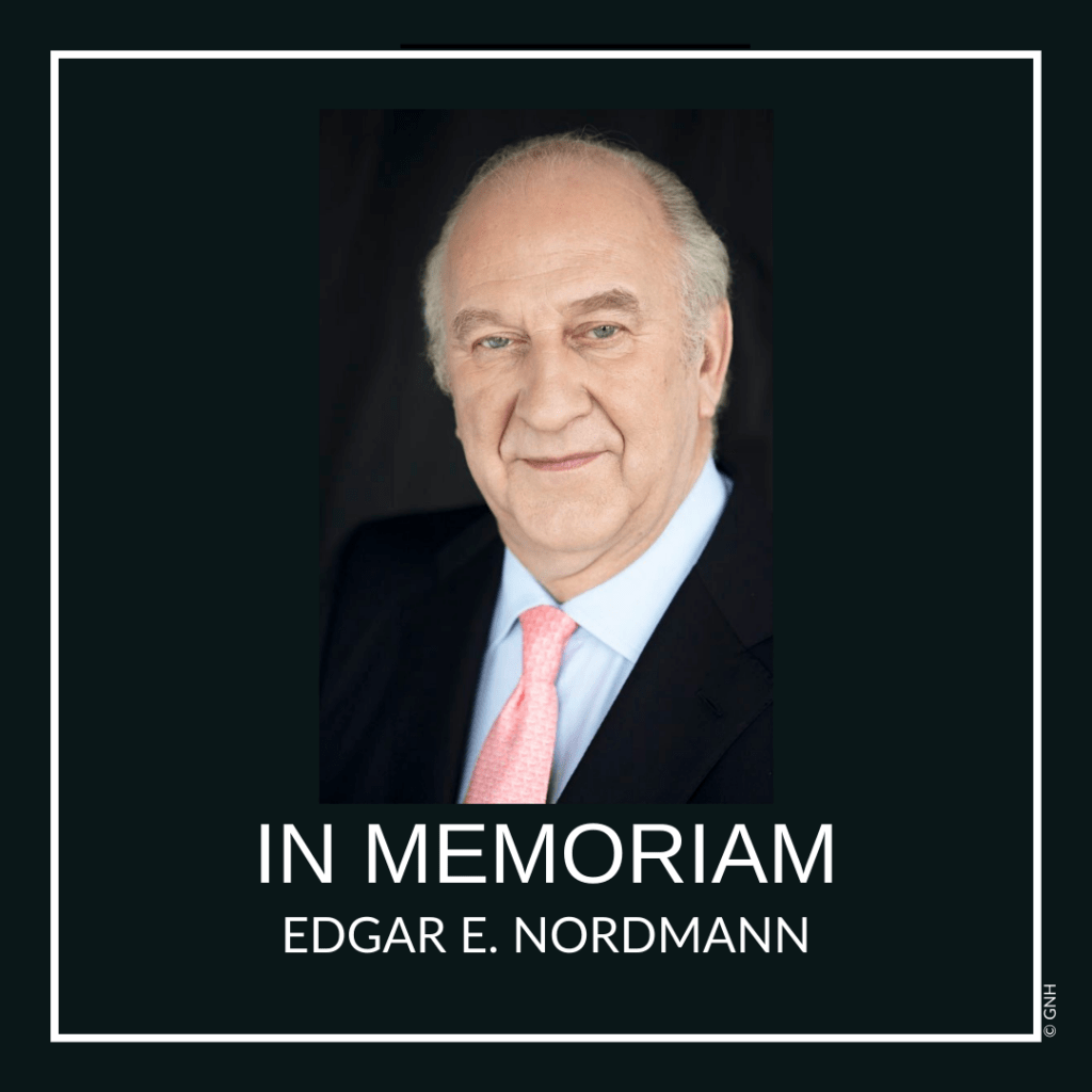 In Memoriam – Edgar E. Nordmann