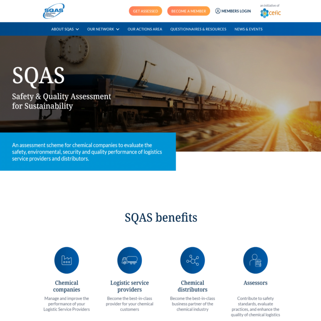 SQAS revamps its website to support continuous improvement of logistics and distribution operations